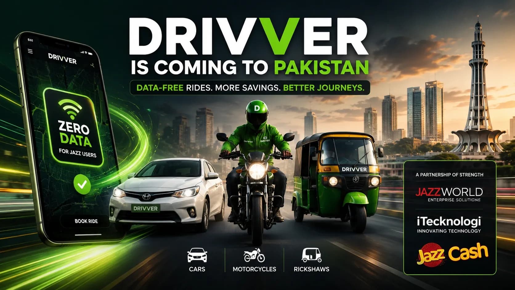 Jazz-Backed Ride-Hailing App Drivver Enters Pakistan, Threatens to Undercut Yango and inDrive