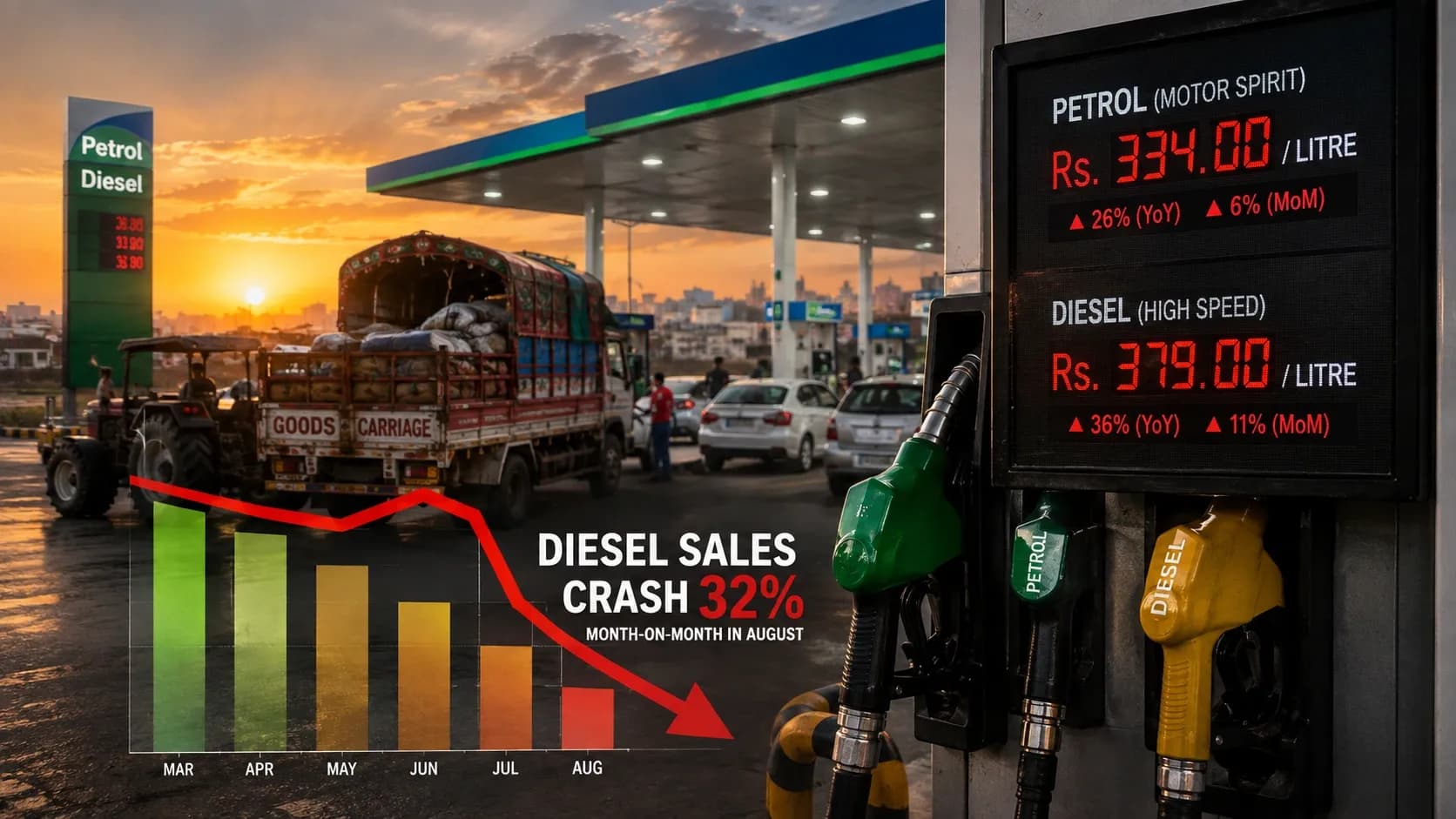 Pakistan OMC Sales Slide 16% to 1.3 Million Tons in August