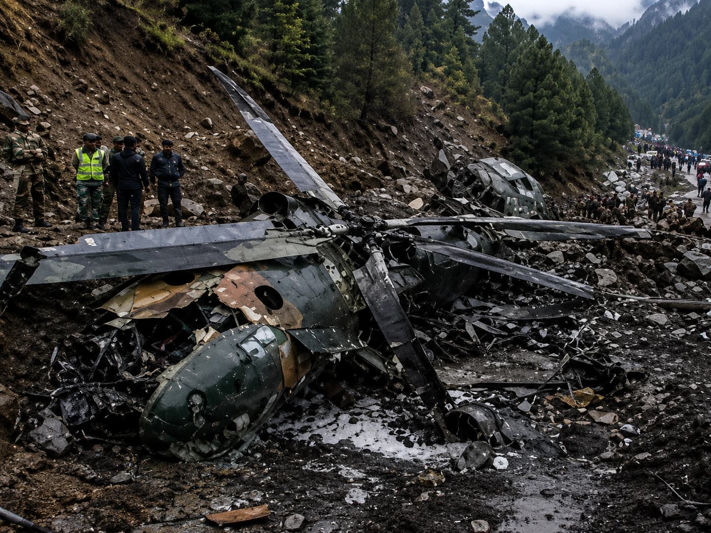 Pakistan Army MI-17 Helicopter Crashes Near Muzaffarabad