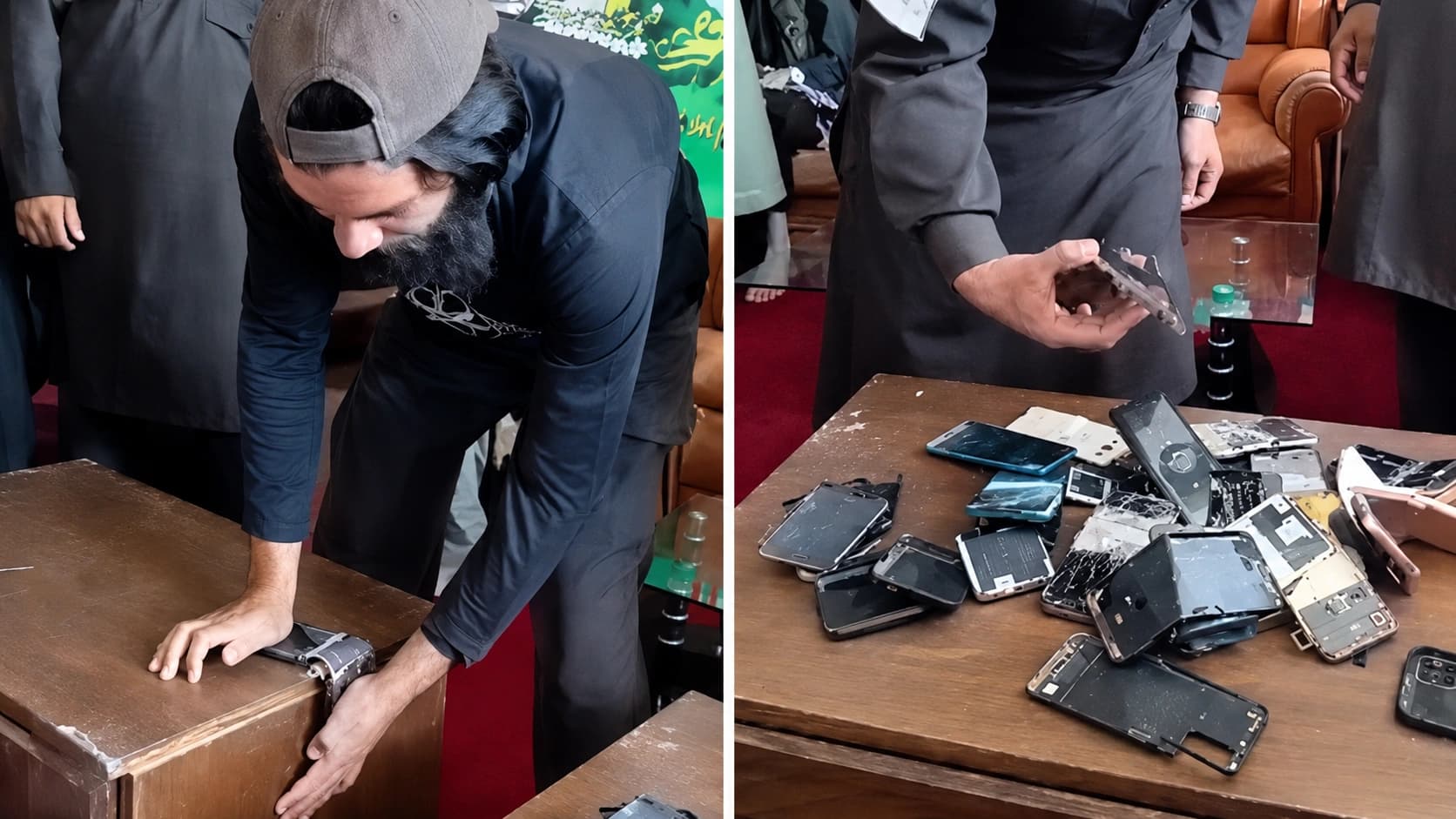 Taliban Orders Smartphone Ban as Officials Publicly Smash Phones