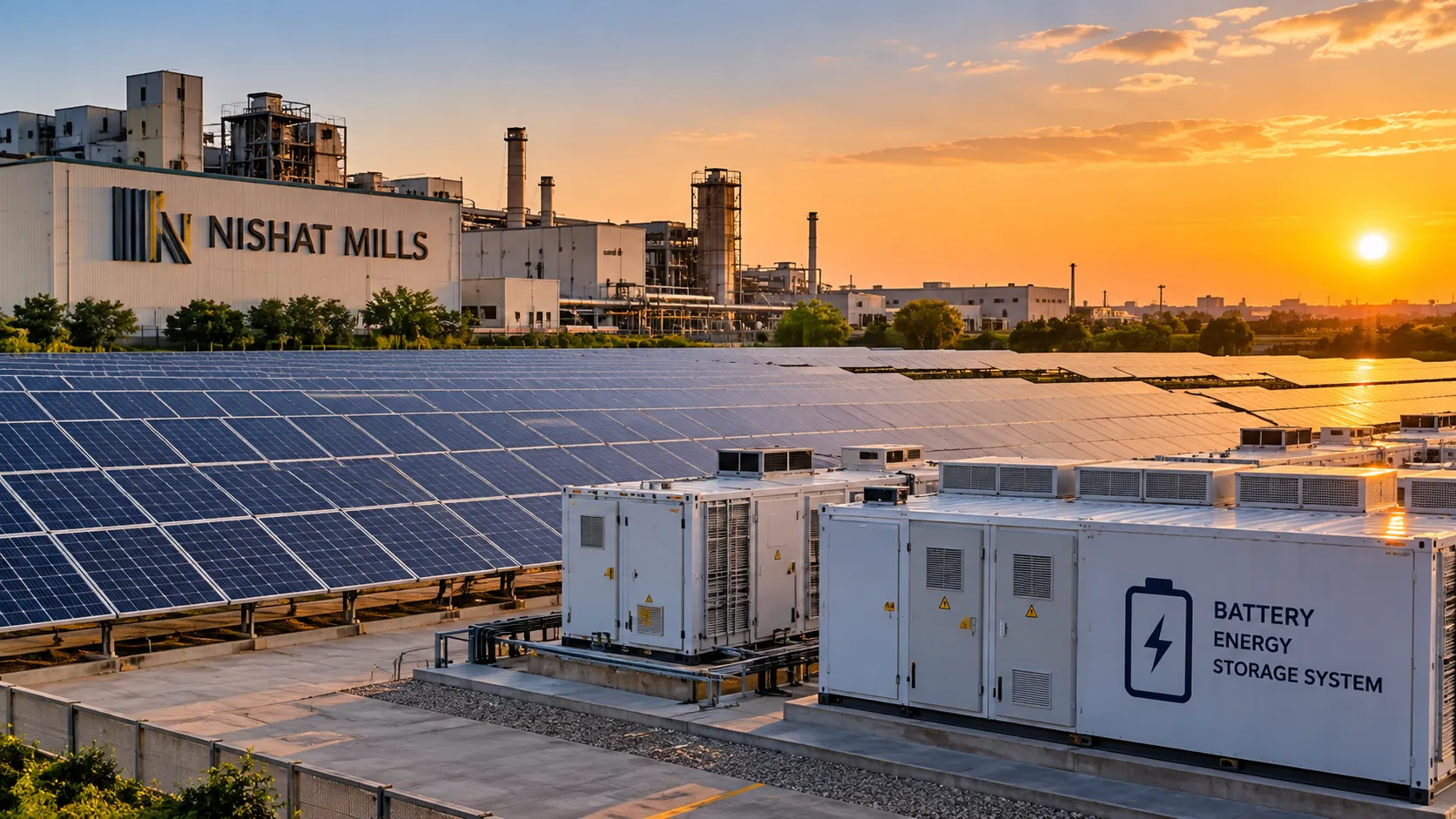 Nishat Mills Unveils 20MW Solar, 35MWh Battery to Cut Costs