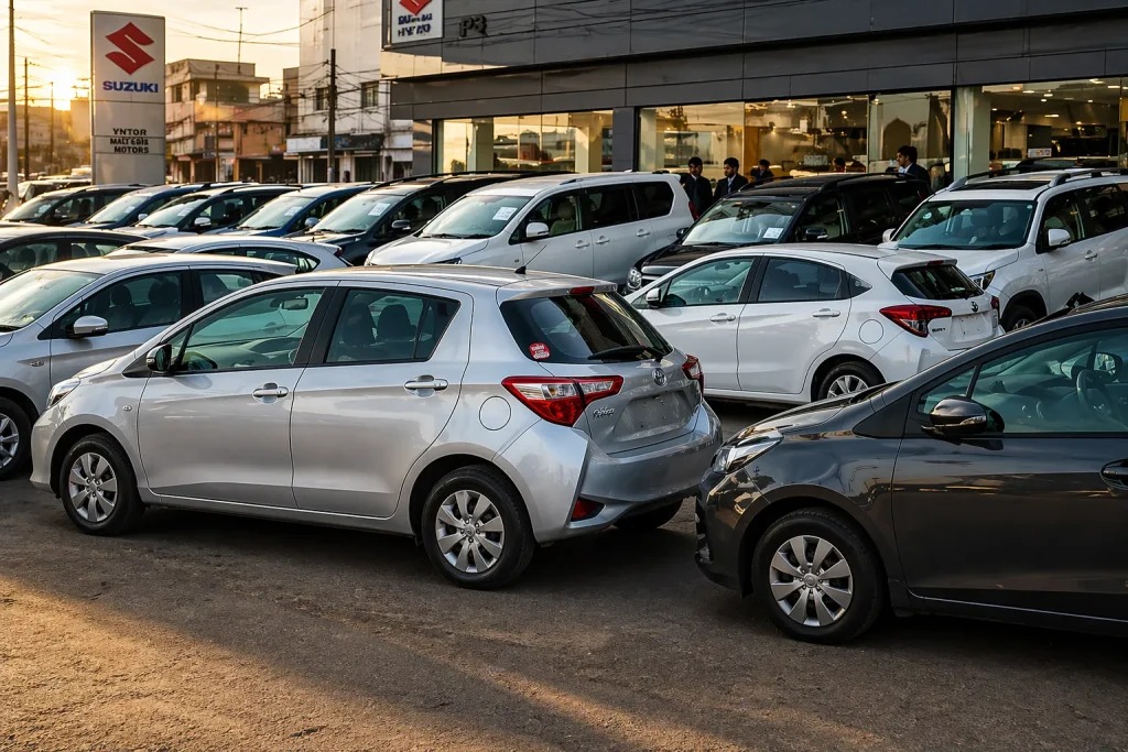 Pakistan Auto Policy 2026 impact showing imported cars and duty reduction in Pakistan auto market