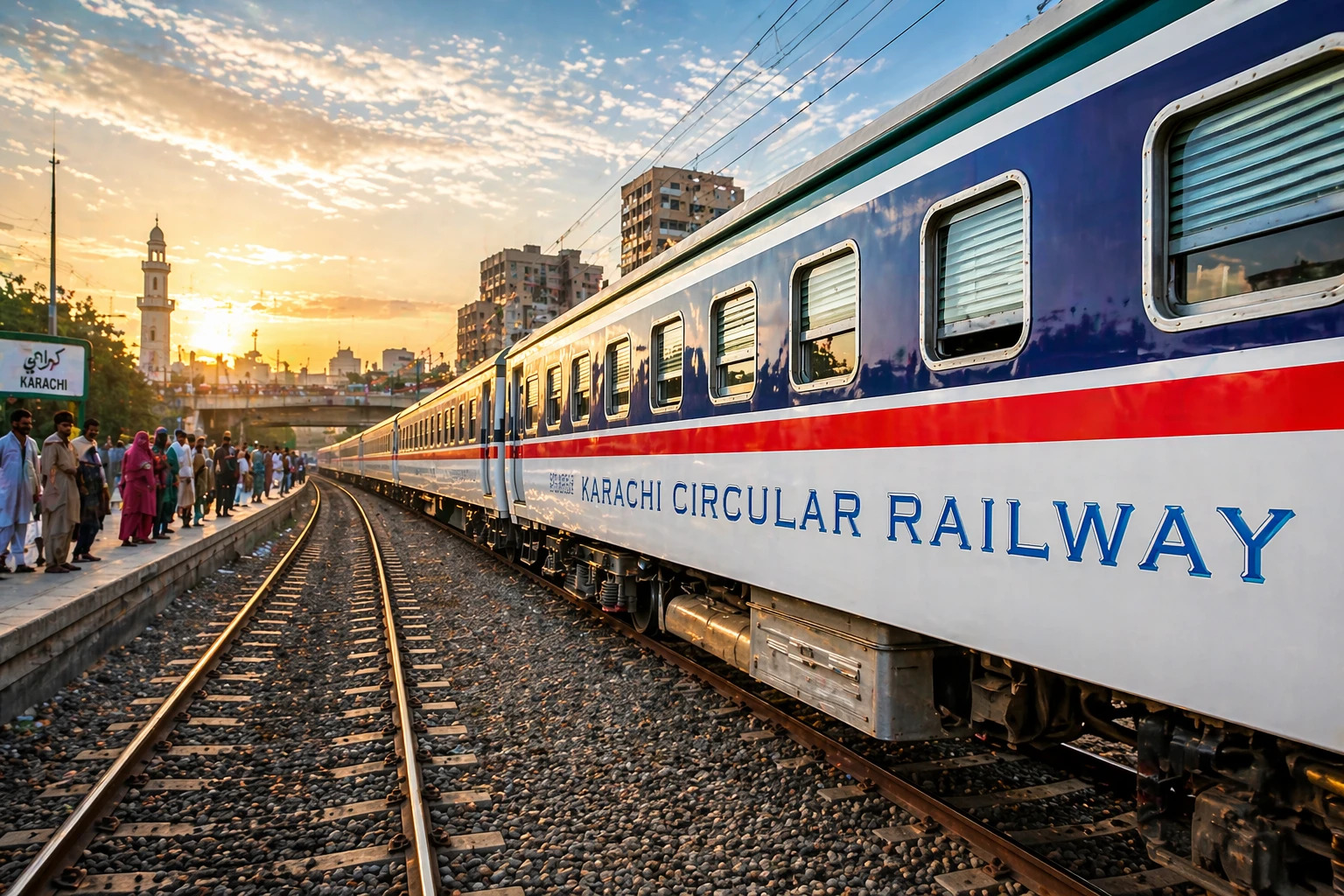 Karachi Circular Railway revival showing KCR trains and public transport system upgrade in Karachi