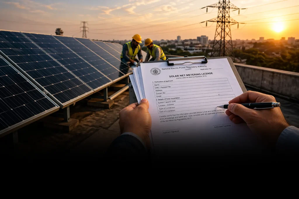 NEPRA Solar License policy in Pakistan introduces solar system license fee and new net metering regulations for users