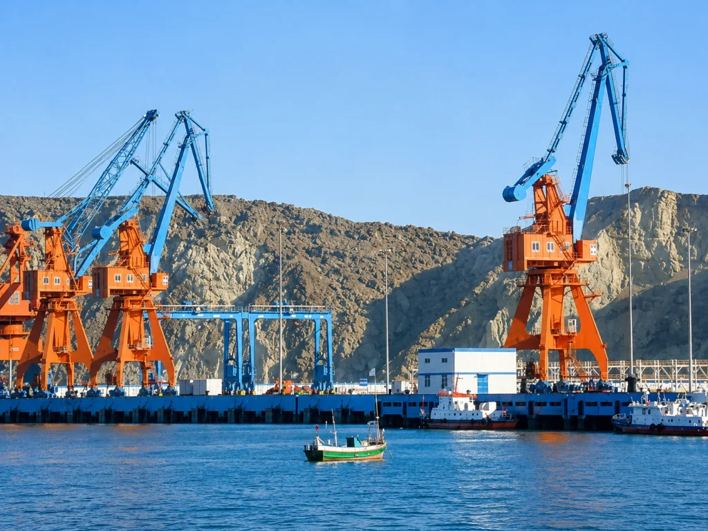 Gwadar Port cargo ship MV Yuan Hong Wei 54000 tons Abu Dhabi Kuwait berthing fees reduced transshipment 2026