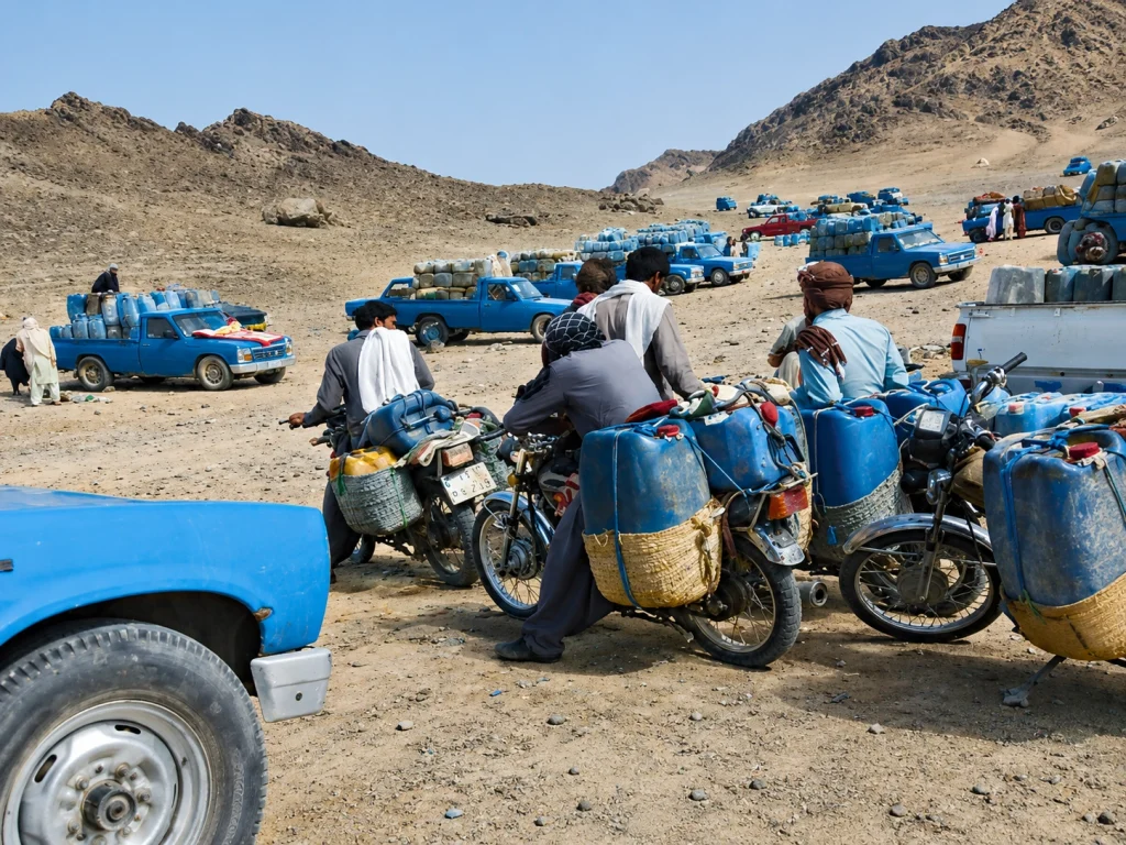 Iranian smuggled petrol price rises Rs210 per litre Balochistan Gwadar border Kuntani Hor supply disruption 2026