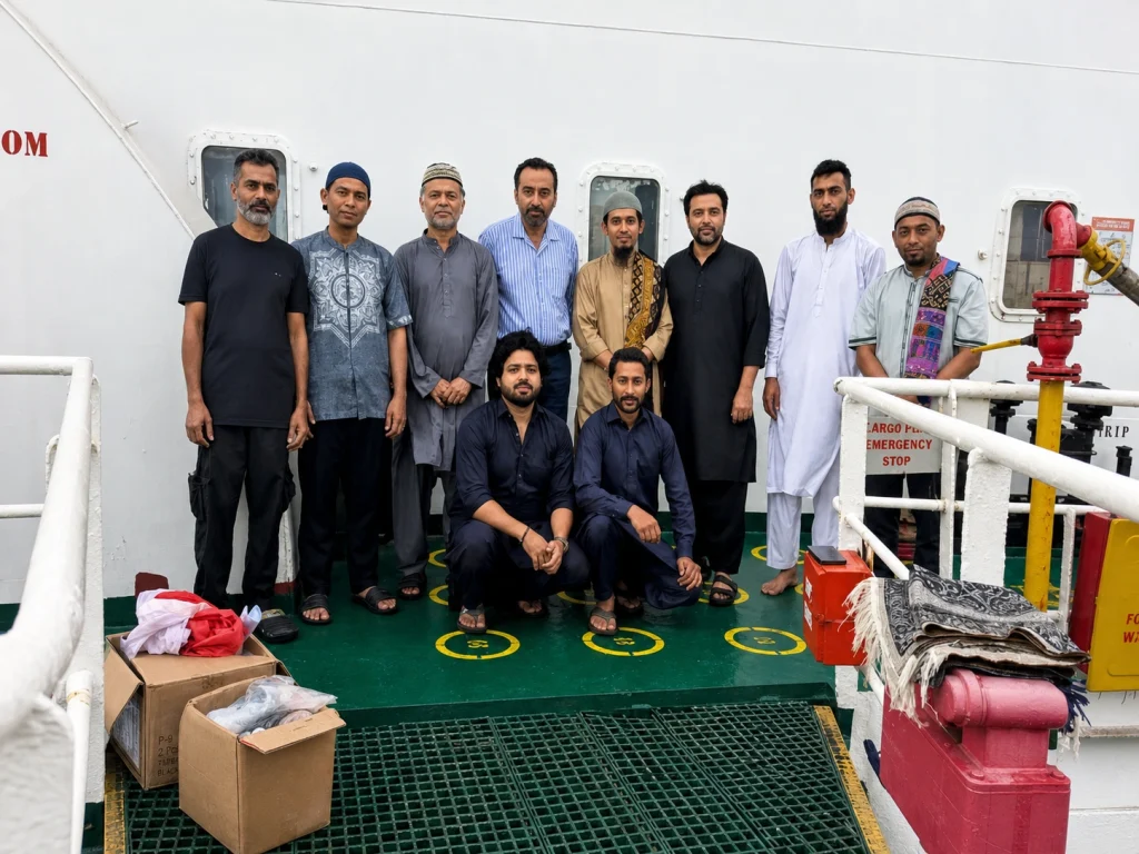 Pakistani sailors held hostage by piracy off the coast of Somalia on MT Honour 25 oil tanker as families in Karachi demand government action