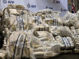 Australia cocaine bust near Sydney June 2026 showing AFP officers discovering 2700 kilograms of cocaine worth A$816 million