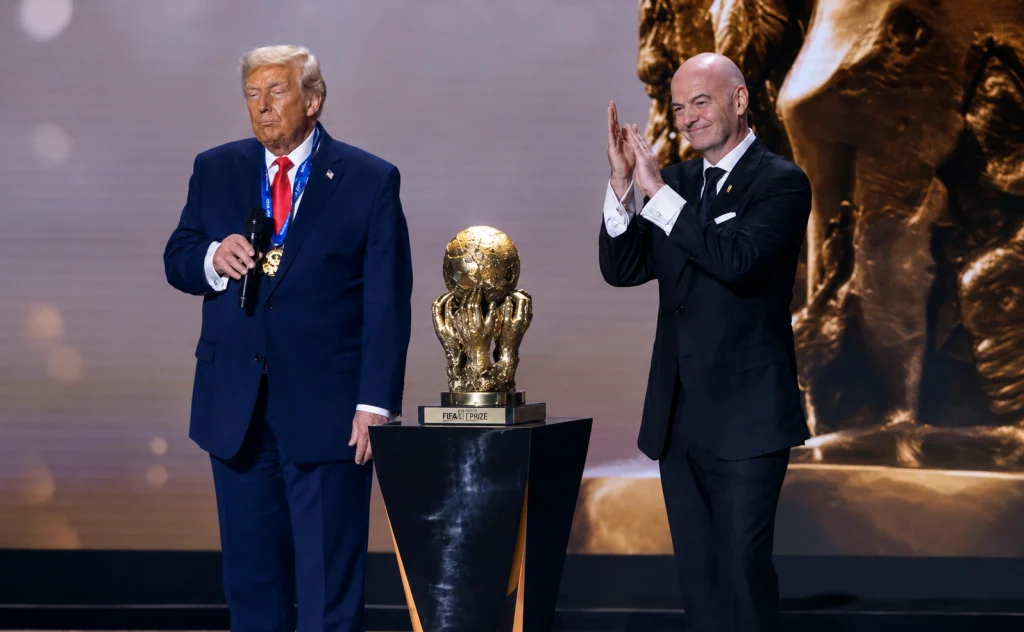 Trump World Cup 2026 trophy presentation confirmed by FIFA President Gianni Infantino for the July 19 final at MetLife Stadium