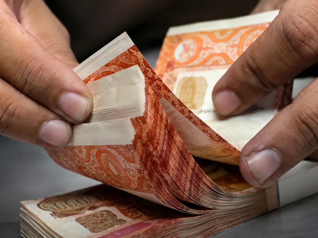 Pakistani rupee exchange rate currency board showing PKR at 278.40 per USD with Rs3.29 gain vs GBP and Rs3.32 gain vs EUR on Monday June 7 budget week