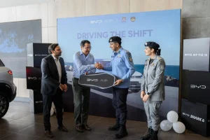 BYD electric vehicles handed over to Islamabad Capital Police and Traffic Police by Mega Motor Company