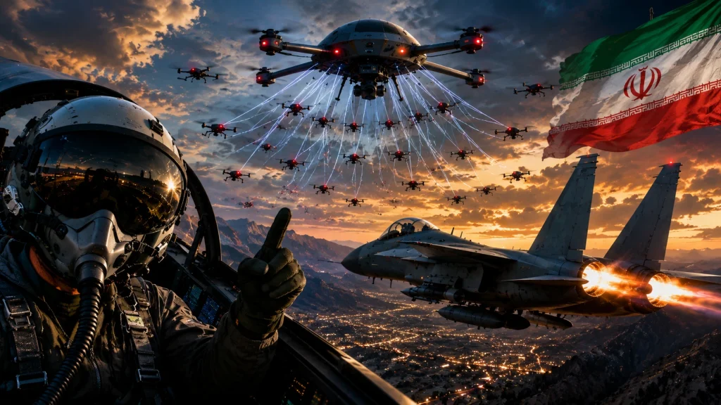 Iran jellyfish drone swarm witnessed by an F-15 pilot raises concerns over advanced Iranian drone technology.