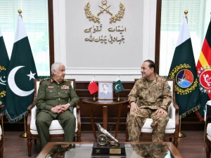 Bahrain’s National Guard Commander Meets CDF Munir at GHQ Pakistan Bahrain military cooperation CDF Munir 2026 — GHQ Rawalpindi meeting between Field Marshal Syed Asim Munir and Bahrain National Guard Commander General Shaikh Mohammad bin Isa