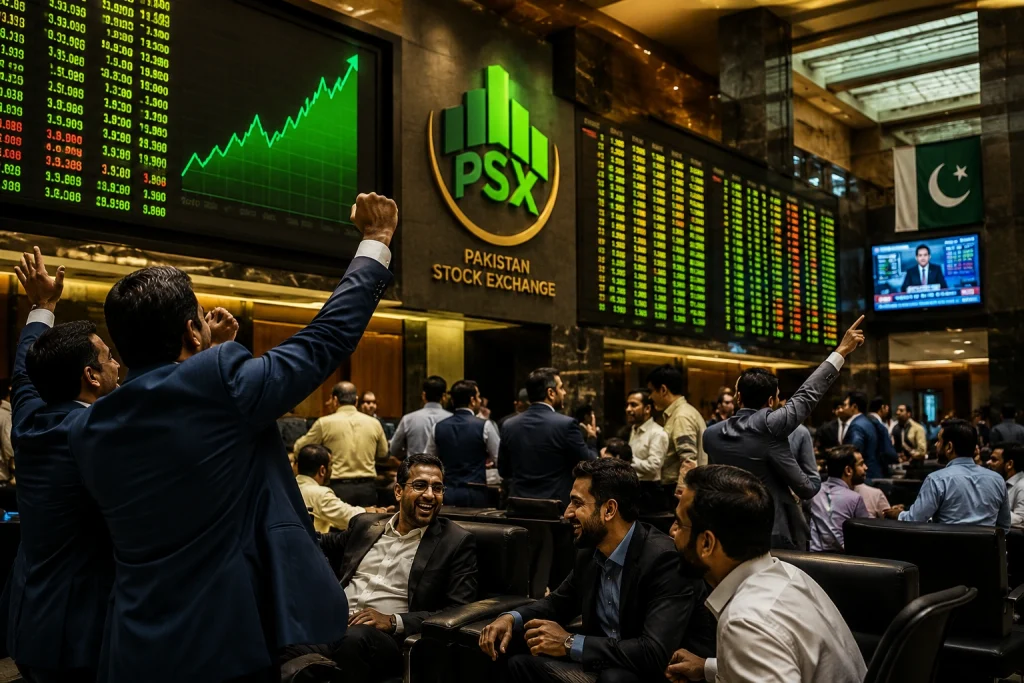 PSX Rally drives KSE-100 Index gains after Iran-US peace deal boosts investor confidence in Pakistan stock market today.