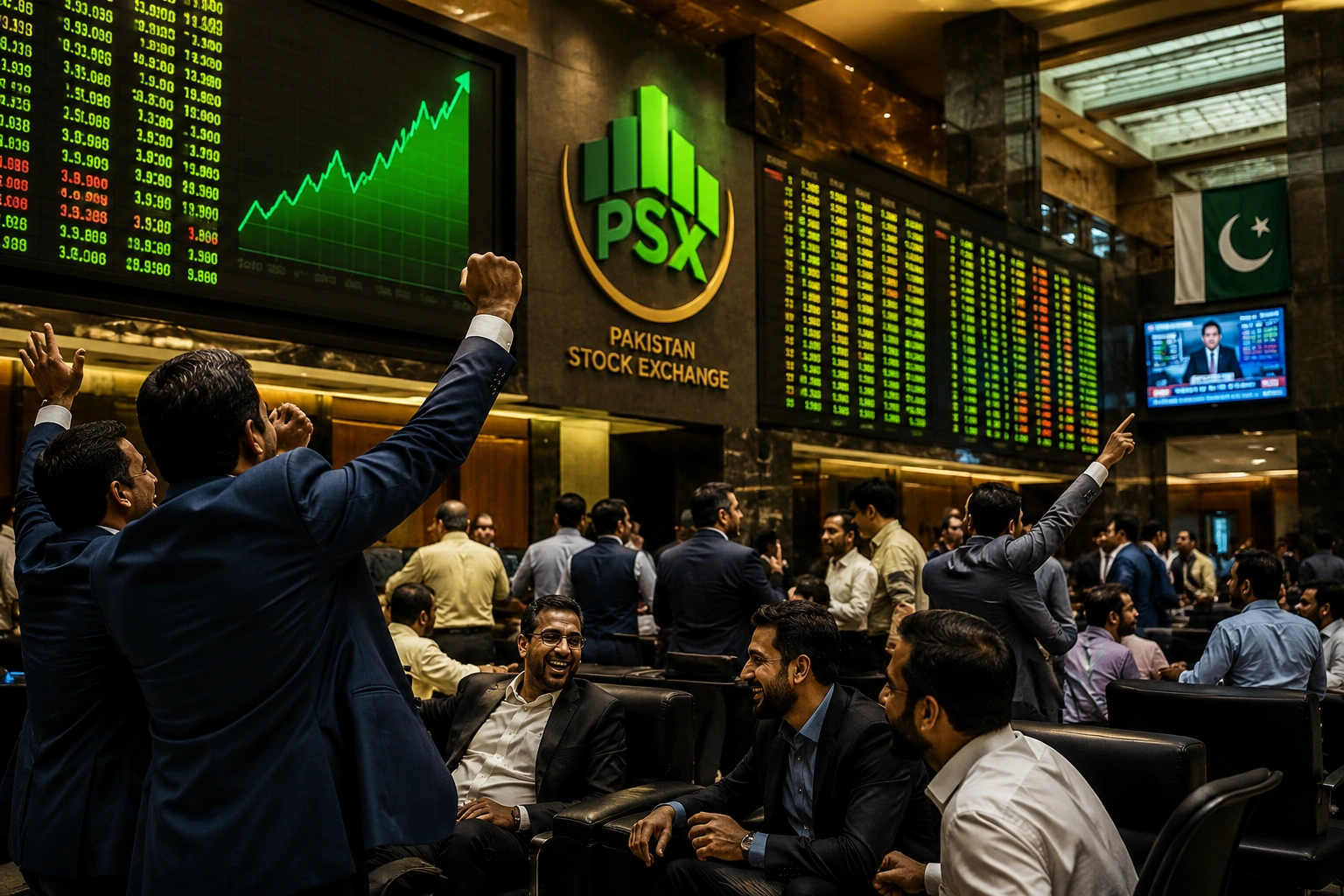 PSX Rally drives KSE-100 Index gains after Iran-US peace deal boosts investor confidence in Pakistan stock market today.