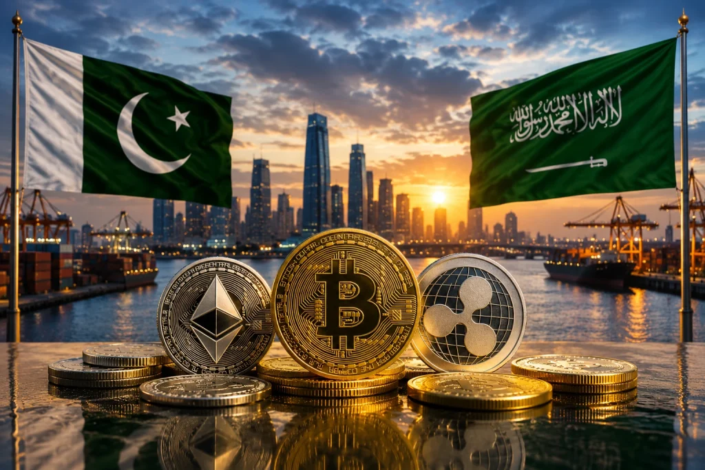 Saudi Arabia Crypto Zone Karachi project proposed at Karachi Port featuring a blockchain hub, digital banking park and maritime business district