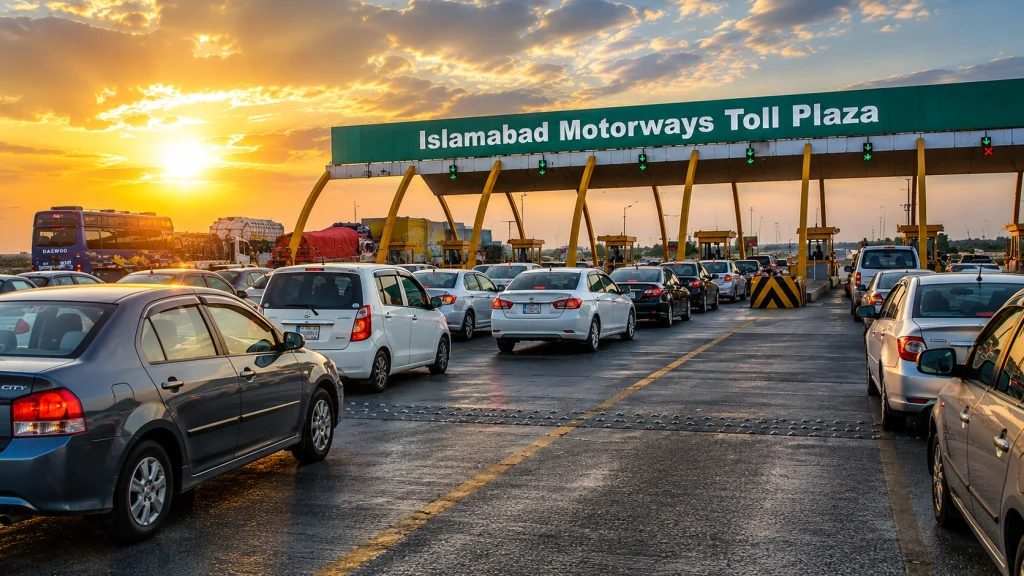 M-2 Motorway toll increases by 7 percent as NHA revises charges for vehicles travelling between Islamabad and Lahore.