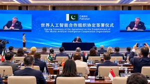 Pakistan Joins WAICO as Founding Member of New Global AI Body Pakistan joins WAICO as Deputy Prime Minister Ishaq Dar signs the founding agreement for the World Artificial Intelligence Cooperation Organization in Shanghai.